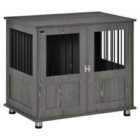 Pawhut Furniture Style Pet Kennel For Small and Medium Dogs - Grey