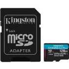 Kingston 128GB Canvas Go Plus microSD Card (SDXC) UHS-I U3 V30 A2 + Adapter - 170MB/s