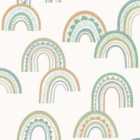 Holden Decor Boho Rainbow Green/Teal Wallpaper