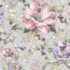 Holden Decor Floral Fairies Grey Wallpaper