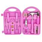 28Pc Pink Tool Kit Set With Carry Case