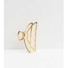 Gold Metal Curved Hair Claw Clip