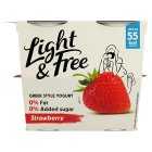 Light & Free Strawberry Greek Style Yogurts, 4x115g