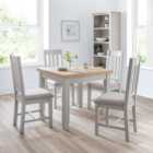 Richmond Square Flip Top Table with 4 Dining Chairs, Grey