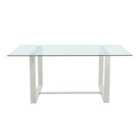 Madison 8 Seater Rectangular Dining Table, Glass Top