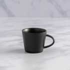 Black Embossed Curve Espresso Mug