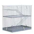 Pawhut 3-level Hamster Cage For Small Animals w/ Easy Clip Base Ladder - Grey