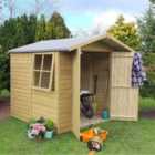 Shire Pressure-Treated Overlap Shed with Double Doors - 7ft x 7ft