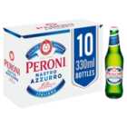 Peroni Nastro Azzurro Lager Beer Bottles 10 x 330ml
