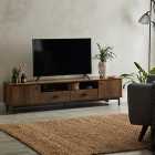 Fulton Pine Extra Wide TV Unit for TVs up to 80"