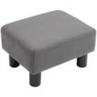 HOMCOM Small Upholstered Footrest Charcoal Grey
