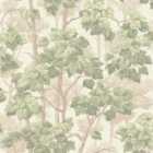 Belgravia Decor Giorgio Tree Green Wallpaper Sample