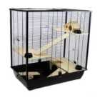 Little Friends The Plaza 3-Tier Small Animal Cage - Black