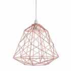 Nielsen Alserio Retro Style Copper Metal Basket Cage Easy Fit Light Shade, 35Cm Wide And 30Cm Height