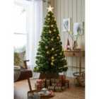 Robert Dyas 6ft Christmas Tree With Top Star & Light Up Baubles