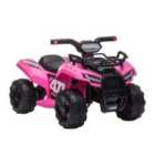 Reiten Kids Ride-on Four Wheeler ATV Car with Real Working Headlights - Pink