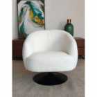 FURNITURE LINK Club Accent Chair - Ivory