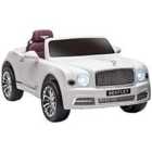 Homcom Bentley Mulsanne Licensed Kids Electric Ride-on Car With Remote - White
