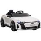 Homcom Audi Rs E-tron Gt Licensed 12V Kids Electric Ride On With Remote - White