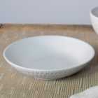 Zen White Stoneware Pasta Bowl