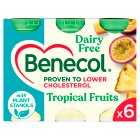 Benecol Tropical Fruit Dairy Free Soya Yogurt Drinks, 6x65.5g