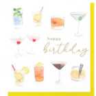Caroline Gardner Happy Birthday Cocktails Card