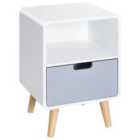 HOMCOM Cube Style Bedside Table Nightstand