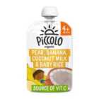 Piccolo Organic Pear, Banana, Coconut & Baby Rice 6+ Months 100g