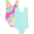 M&S Wavy Ditsy Swimsuits 2 Pack, 2-8 Years, Multi