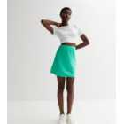 JDY Green Satin Mini Skirt