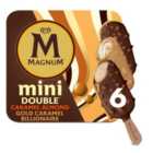 Magnum Mini Double Caramel Almond & Gold Caramel Billionaire Ice Cream 6 x 55ml