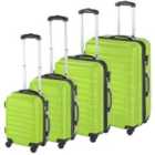 Lightweight Hard Shell Suitcase Set 4-piece - Green