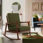 Elements Maddox Woolly Herringbone Rocking Chair Olive