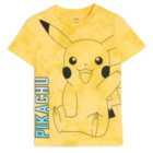 M&S Pikachu Tie Dye T-Shirt, 3-8 Years, Yellow Mix