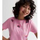 KIDS ONLY Pink Crochet Rainbow T-Shirt