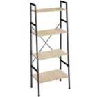 Liverpool Ladder Shelf Bookcase With 4 Shelves - Brown