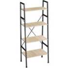 Newcastle Ladder Shelf With 4 Shelves Bookcase - Brown