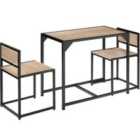 Milton Dining Table And 2 Chairs - Brown