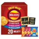 Walkers Meaty Variety Multipack Crisps Box 20 x 25g