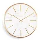 Acctim Luxe White Marble/Brass 40cm Wall Clock