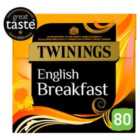Twinings English Breakfast Tea 80 per pack