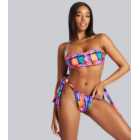 South Beach Multicoloured Abstract Bandeau Bikini Set