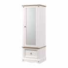 Corona White Armoire with Mirrored Door And Drawer