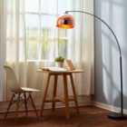 Curved Arquer Floor Lamp Copper Shade By Teamson Home Modern Lighting Vn-l00011-UK