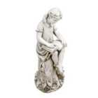 Solstice Sculptures Mary Reading Girl 89Cm Antique Stone Effect