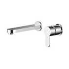 Nuie Arvan Wall Mounted 2 Tap Hole Basin Mixer - Chrome