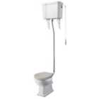 Hudson Reed Richmond Comfort Height High Level WC & Flush Pipe - White