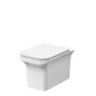 Nuie Ava Square Back To Wall Pan & Soft Close Seat - White