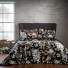 EW by Edinburgh Weavers Lavish Floral Noir 100% Cotton Sateen Duvet Cover & Pillowcase Set