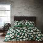EW by Edinburgh Weavers Magali Tropical Emerald 100% Cotton Sateen Duvet Cover & Pillowcase Set